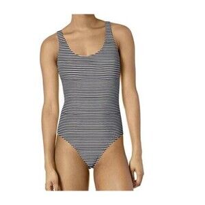 Rip Curl Women's Classic Tank One-Piece Swimsuit sz XS Black Striped